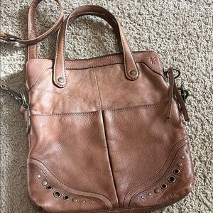 Frye Tan Leather Shoulder Bag